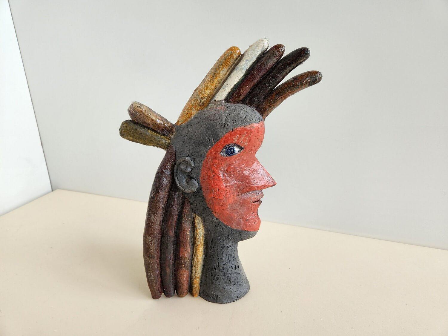 Roger Capron - Ceramic Sculpture Indien  In Excellent Condition For Sale In Stratford, CT