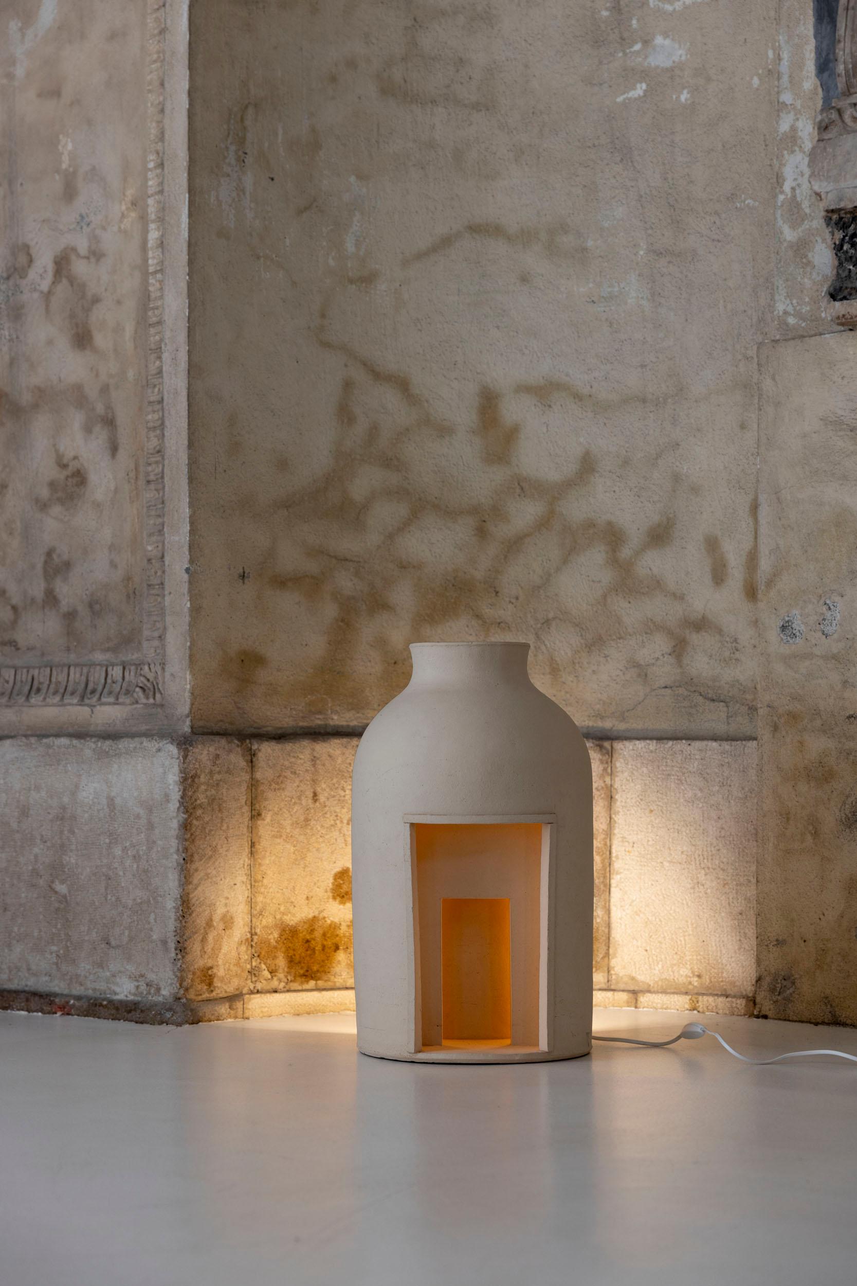 Italian Ceramic sculpture Mistero lamp by Tonino Negri, 2024