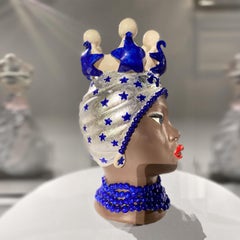 Contemporary Ceramic Sculpture Noemi Head by Vanessa Semaino