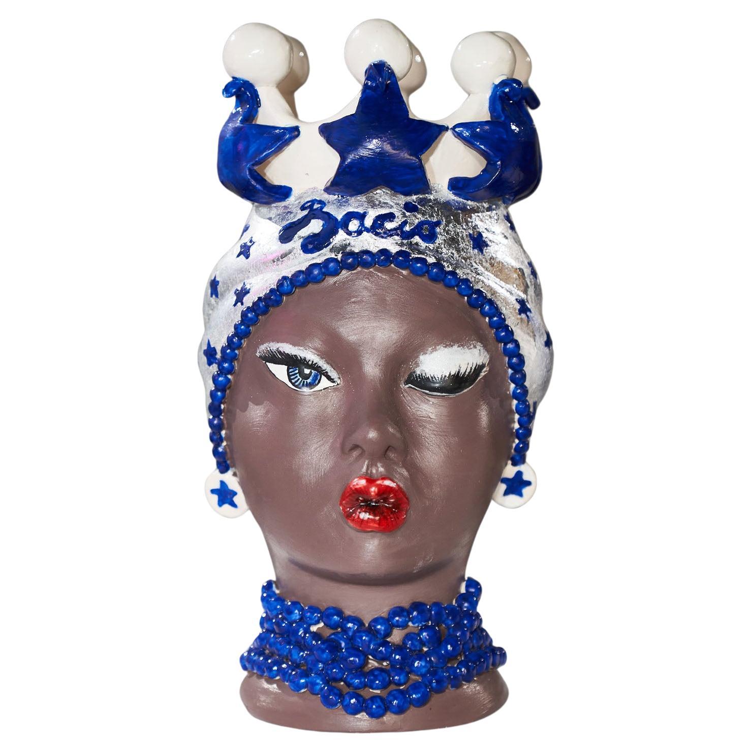 Ceramic Sculpture Noemi Head by Vanessa Semaino