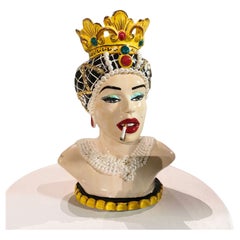 Ceramic Sculpture Norma Head by Vanessa Semaino