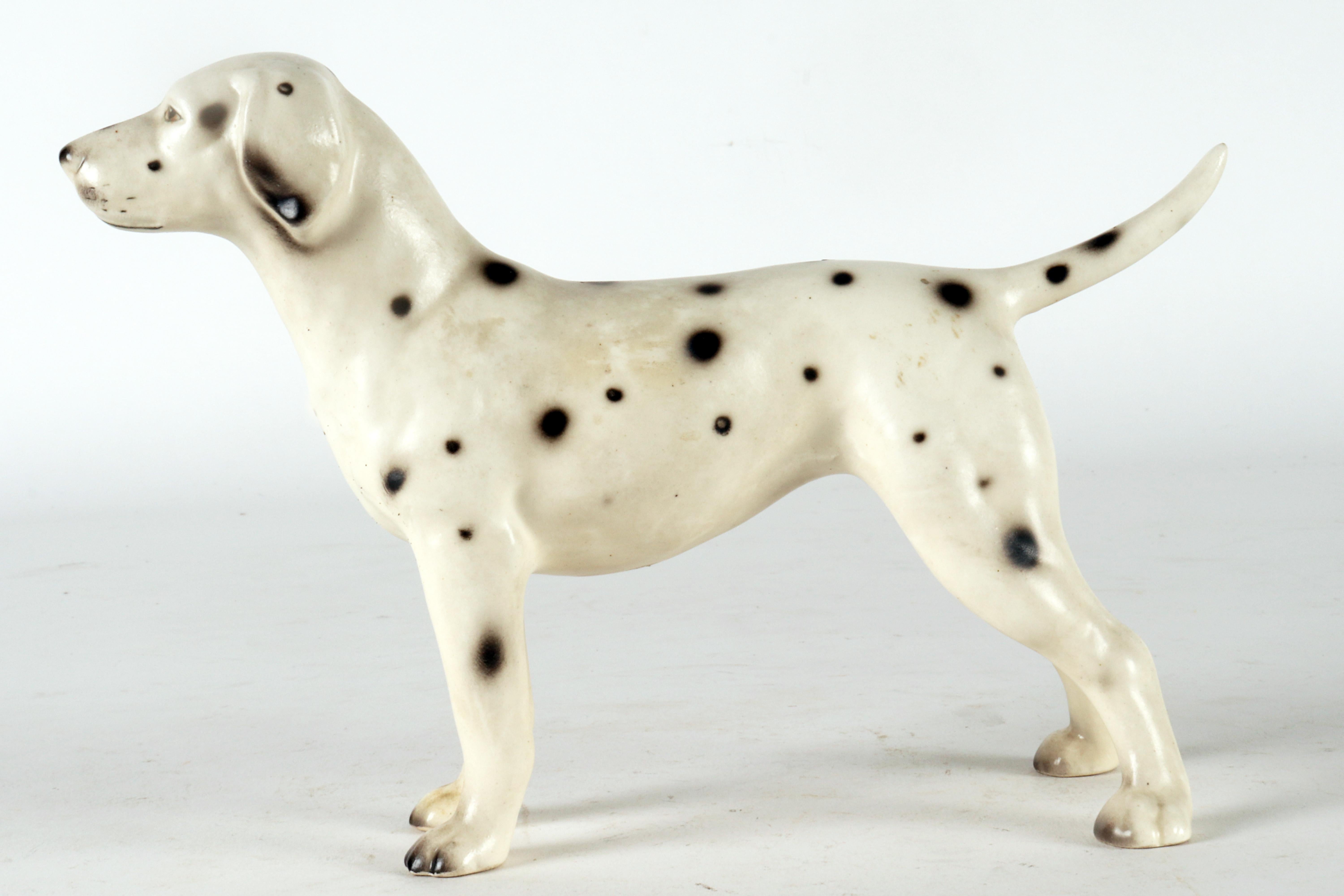 English Ceramic sculpture of a Dalmatian dog, England 1950.   For Sale