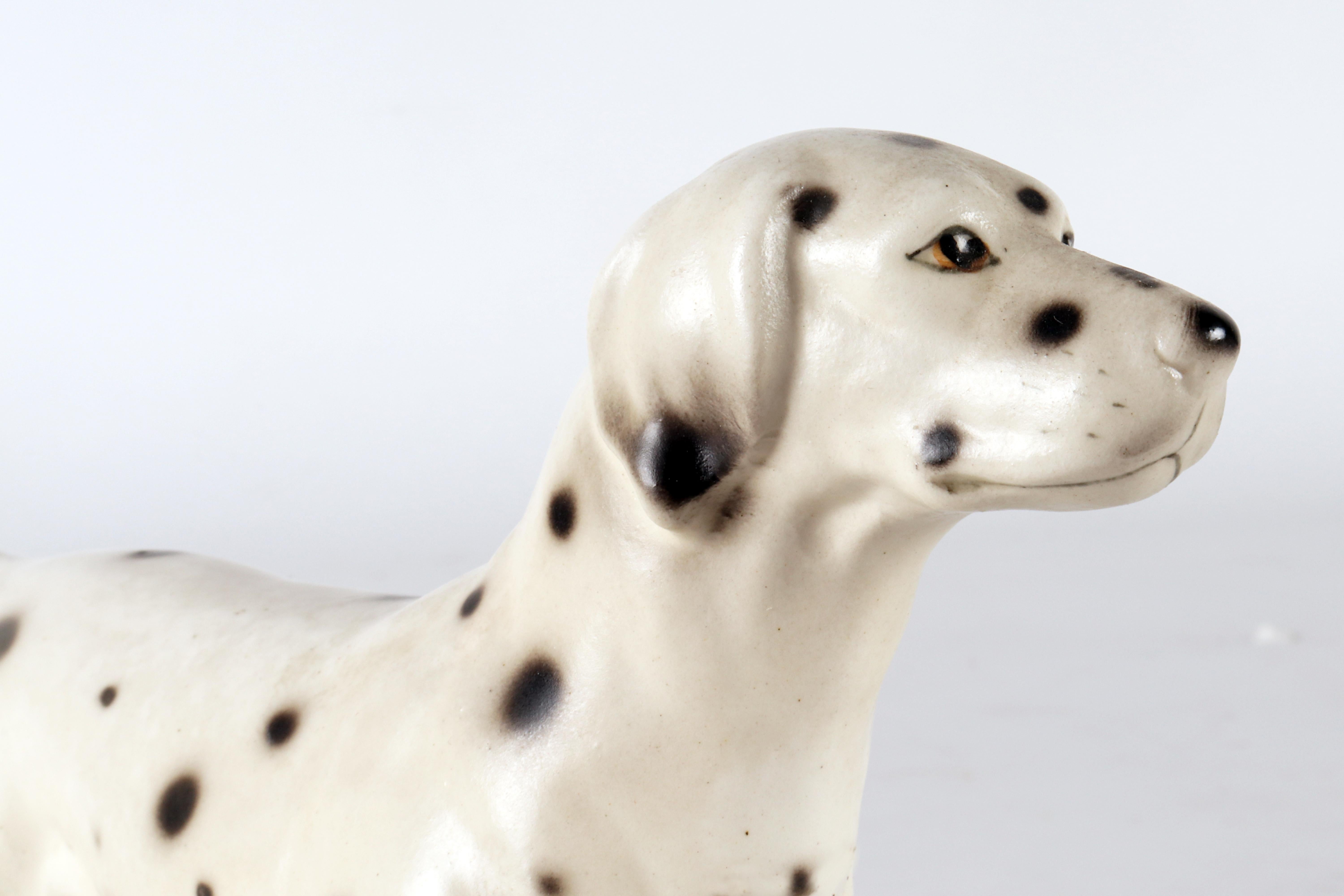 Ceramic sculpture of a Dalmatian dog, England 1950.   For Sale 1
