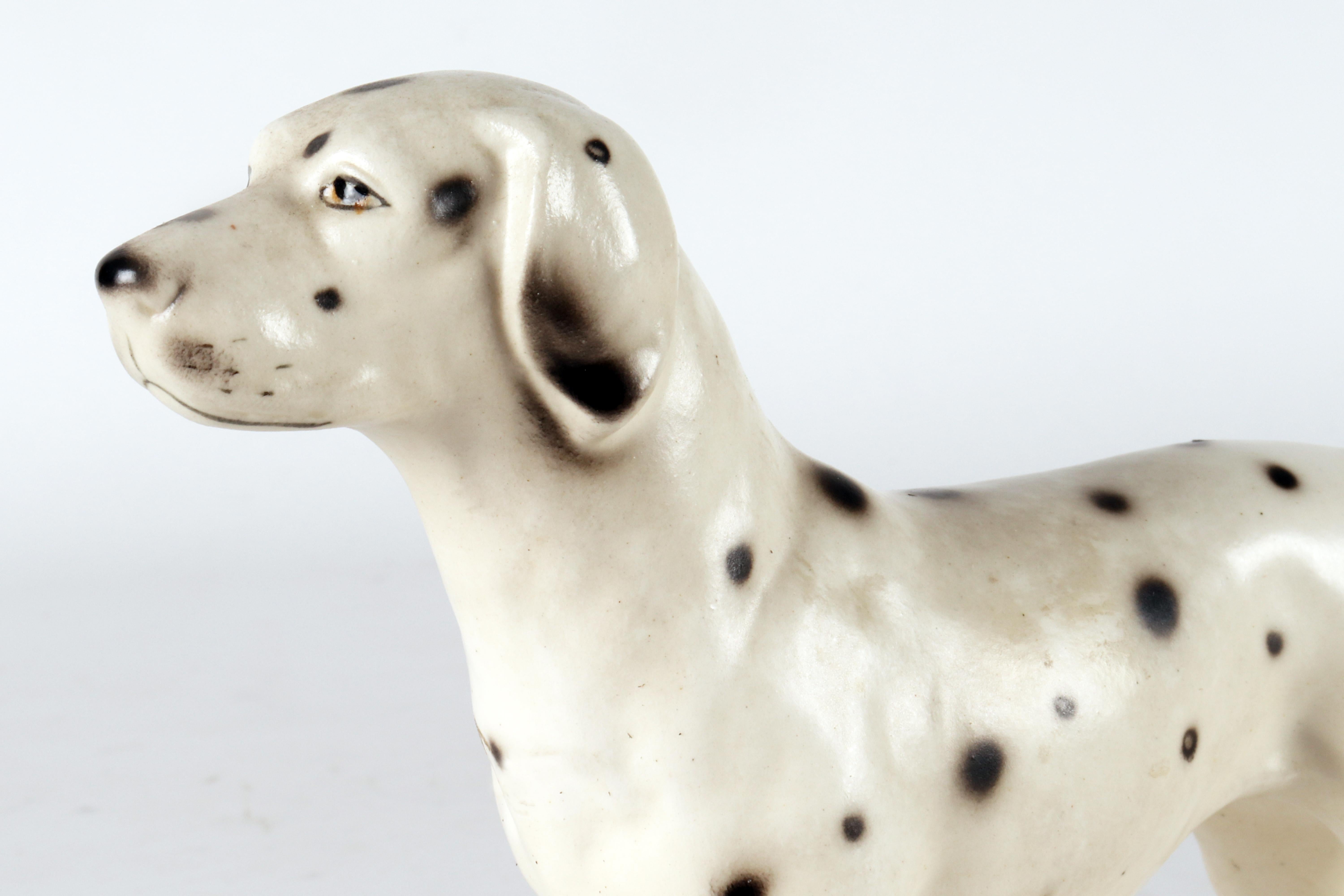 Ceramic sculpture of a Dalmatian dog, England 1950.   For Sale 2