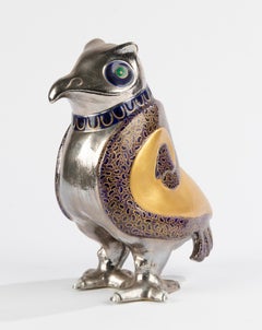 Sculpture en céramique d'un oiseau fantastique - Mangani Firenze