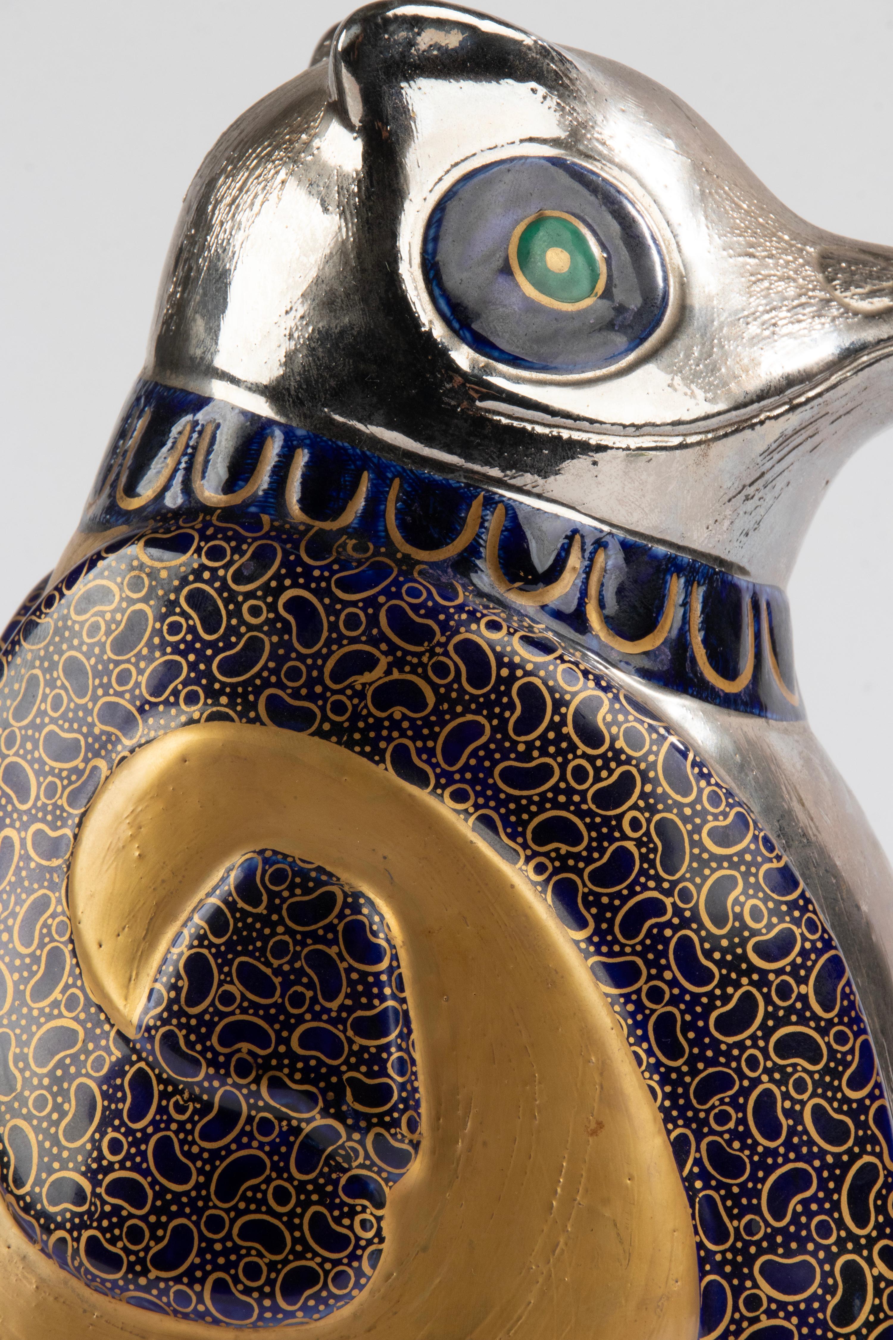 Ceramic Sculpture of a Fantasy Bird - Mangani Firenze For Sale 1