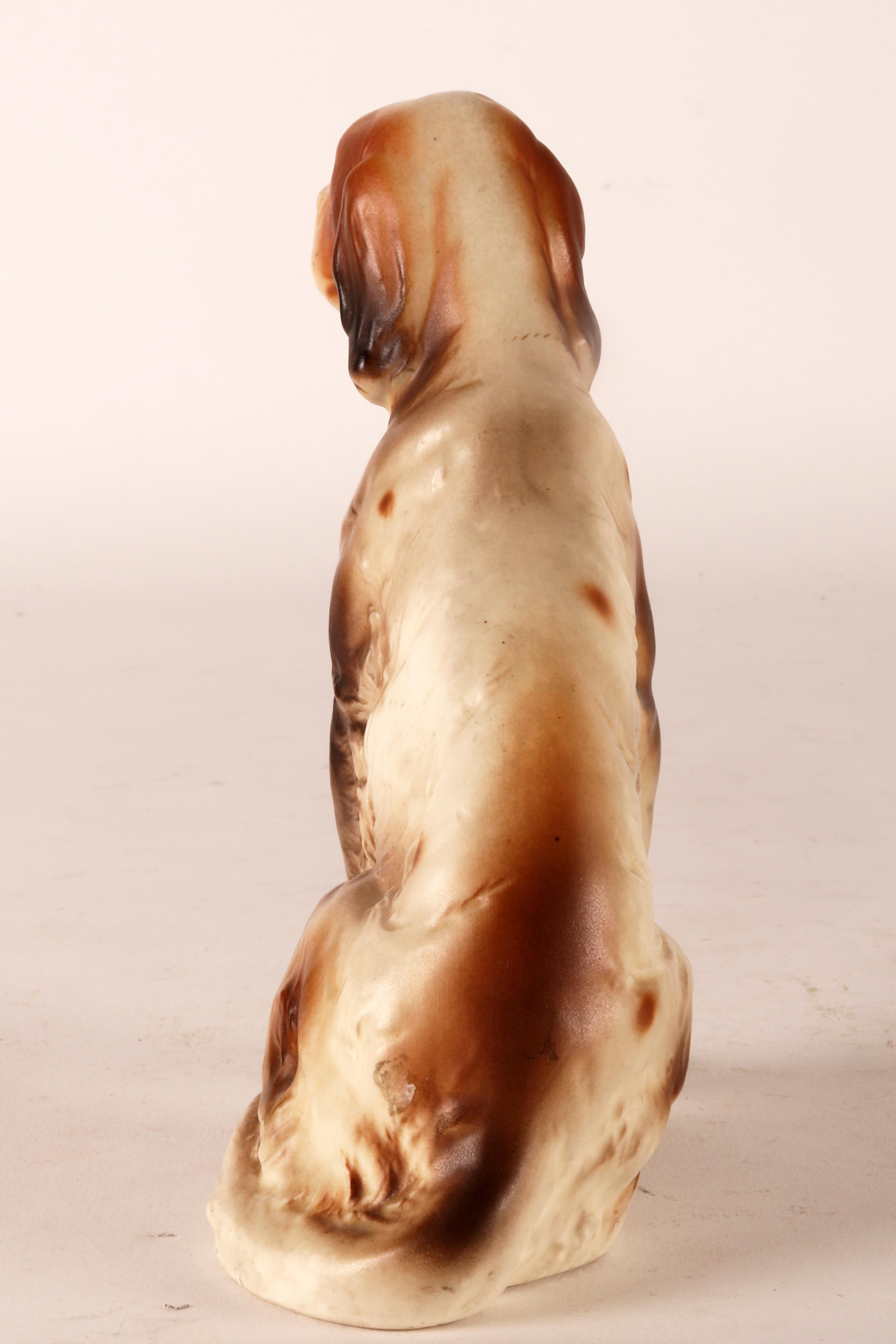 20th Century Ceramic sculpture of an English Setter dog, England 1950. For Sale