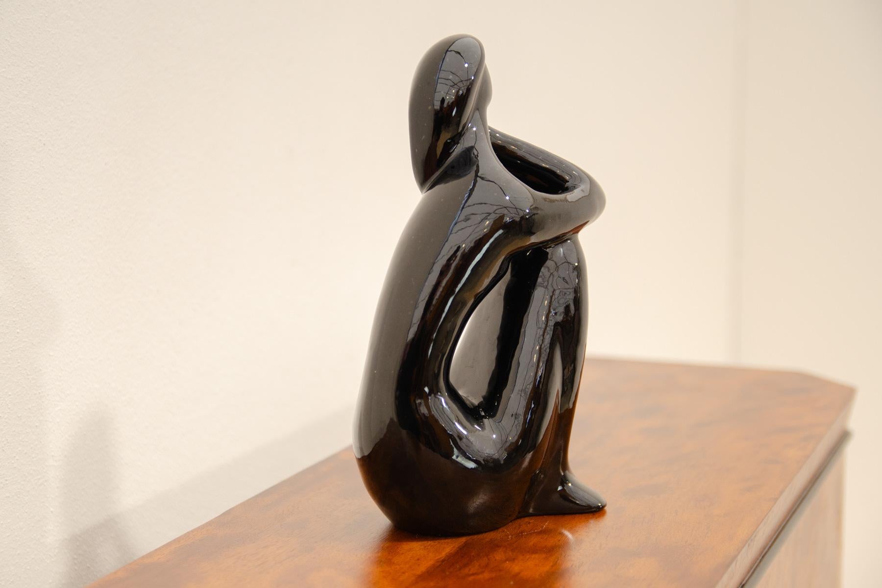 20th Century Ceramic sculpture of naked girl by Jitka Forejtová, 1960´s, Czechoslovakia For Sale