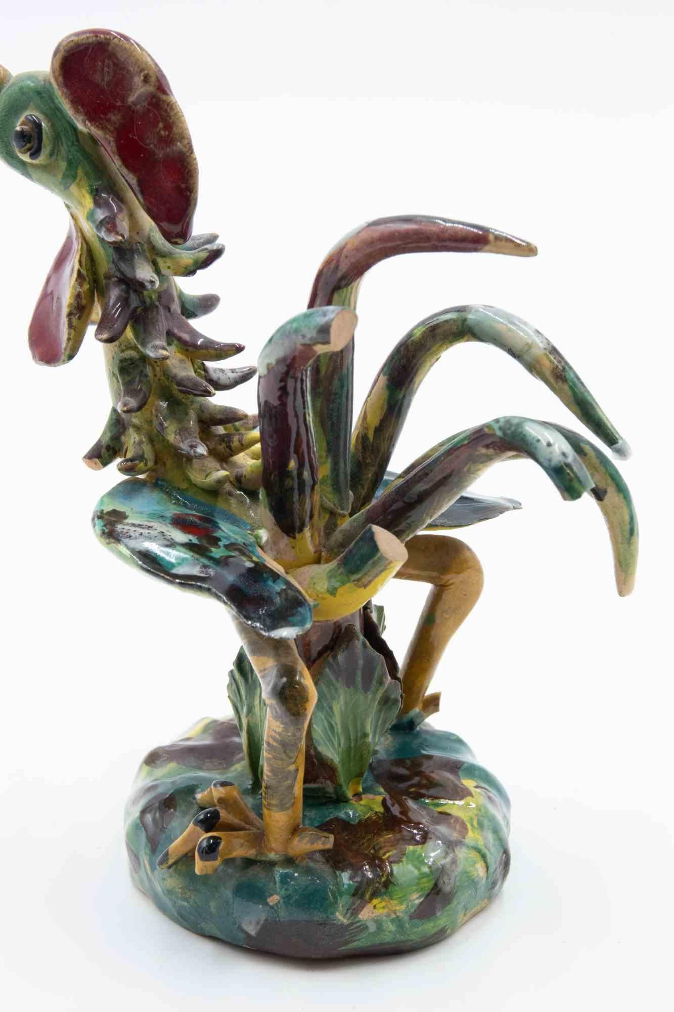 Ceramic Sculpture of Rooster by Ceramiche di Vietri, Italy, 1970s In Good Condition For Sale In Roma, IT