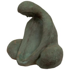 Ceramic Sculpture of Sitting Woman