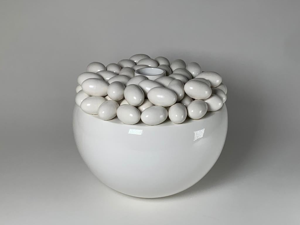 Contemporary Ceramic Sculpture Pasqua Model by Martine Bedin for Superego Editions, Italy For Sale