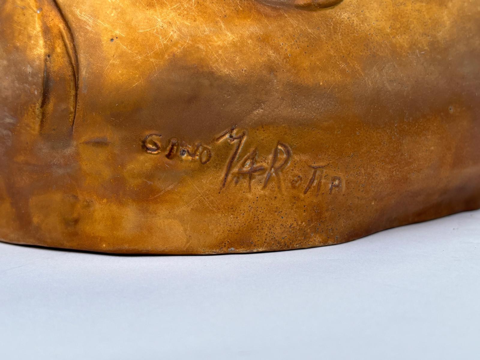 Smaltato Scultura in ceramica Rupestre 02 di Gino Marotta per Superego Editions in vendita