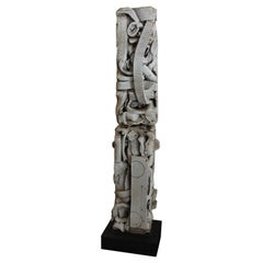 Ceramic Brutalist Sculpture Signed and Dated 1970