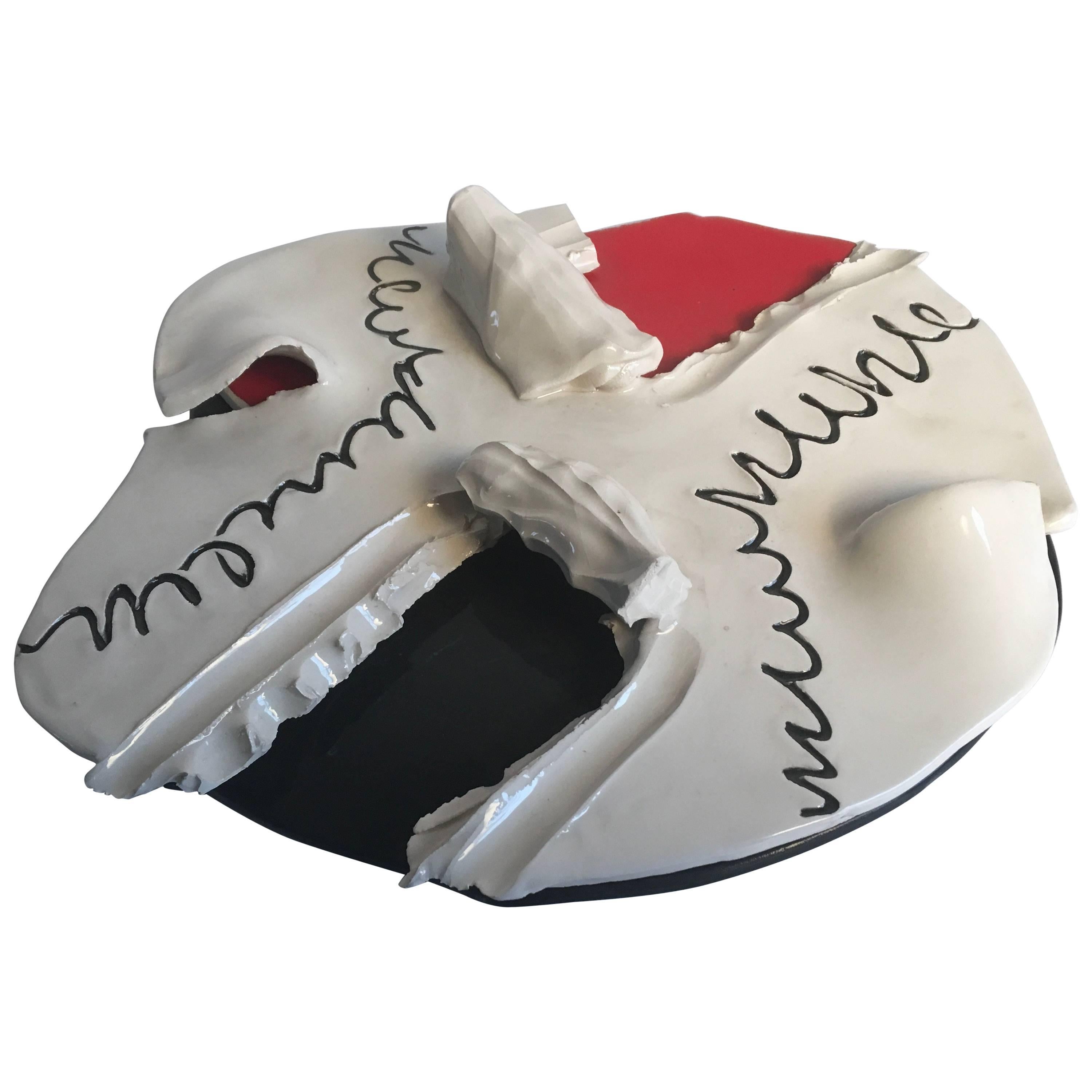 Ceramic Sculpture Unique Piece by Agostino Ferrari For Sale