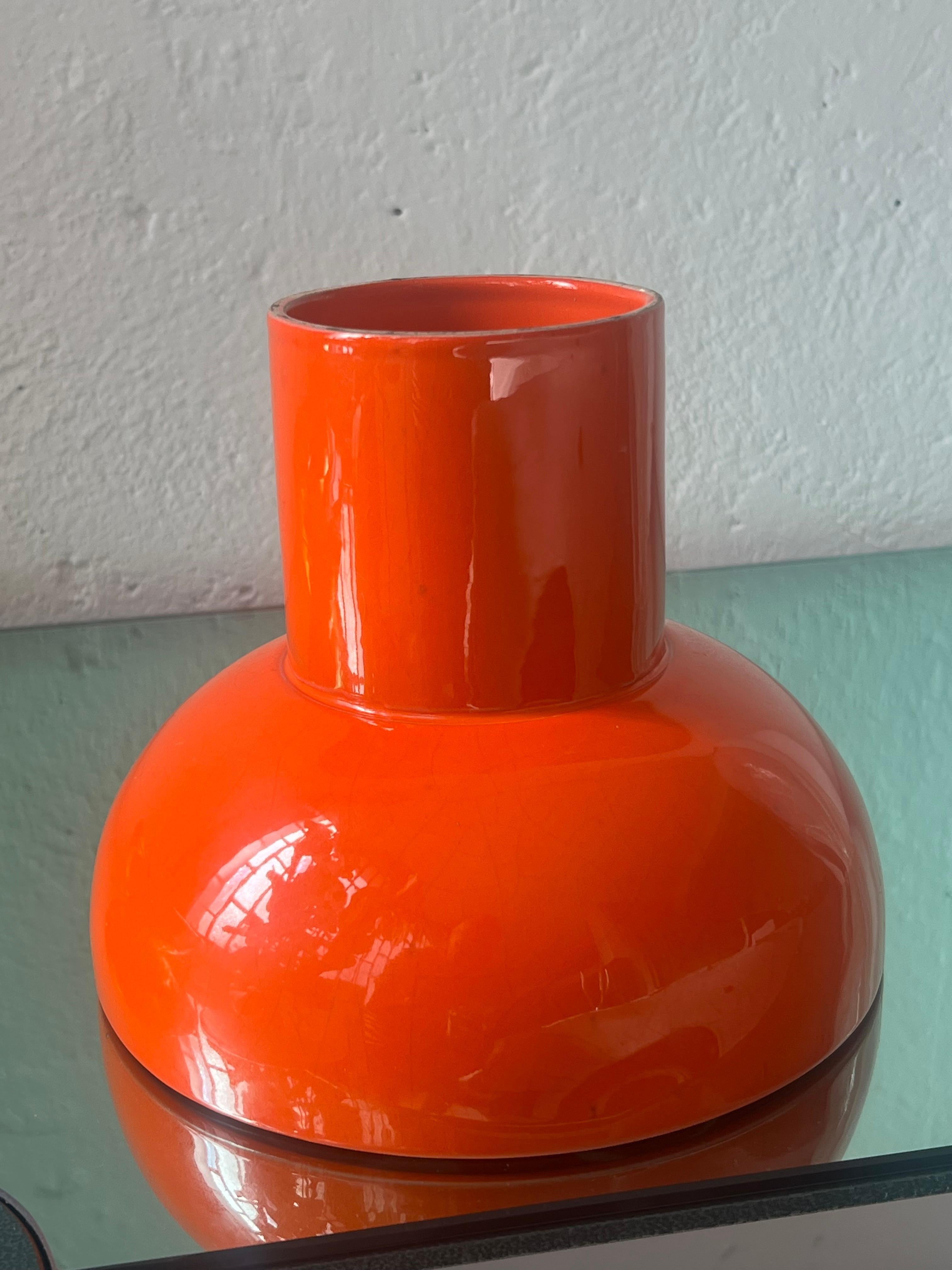 Vase sculpture en céramique de Gabbianelli fabriqué en Italie dans les années 1960, accent de bibliothèque en vente 11