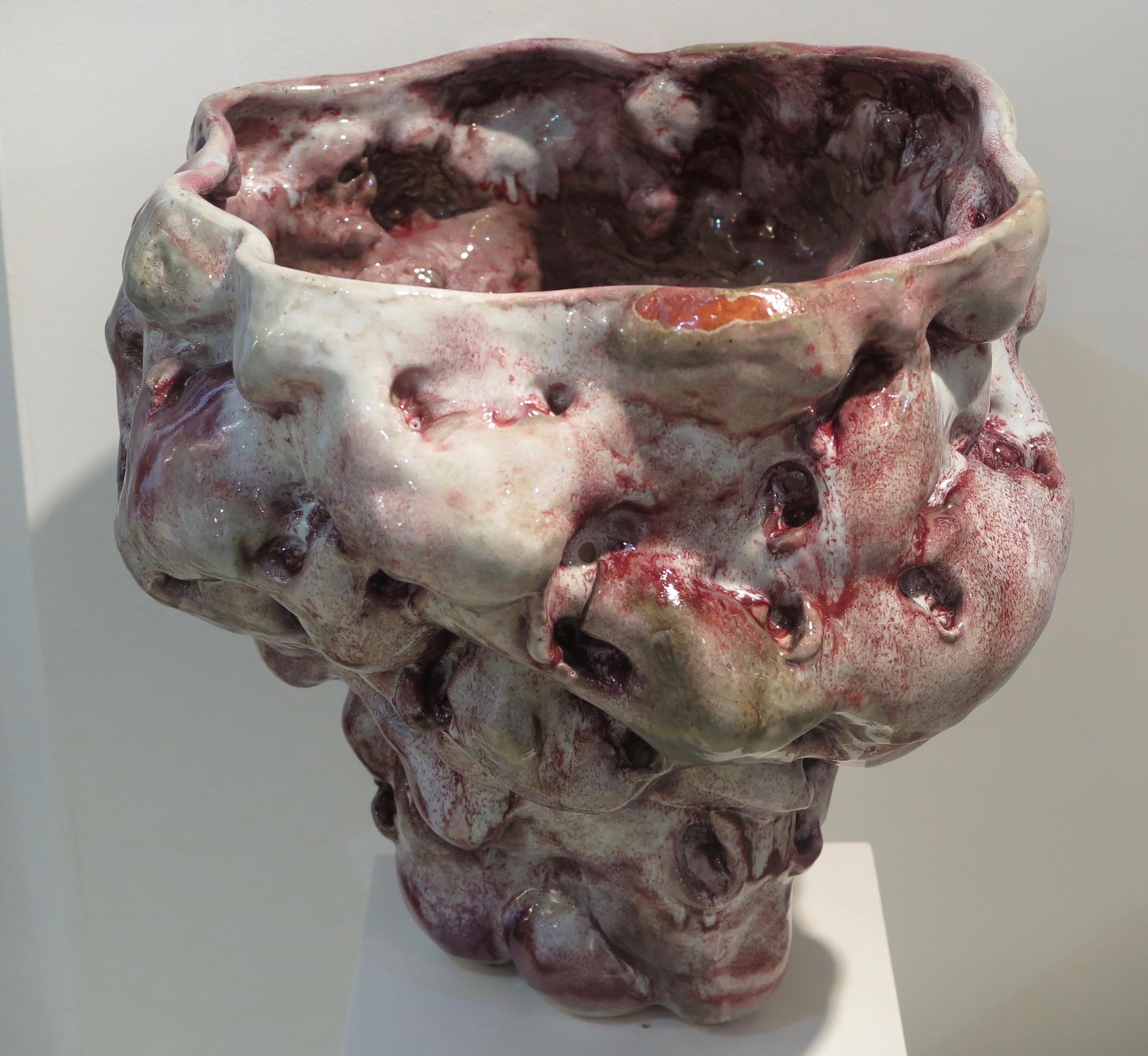 Unique big ceramic vessel in an anthropomorphic form by Donna Green, 2018.
Donna Green cites the notion of 