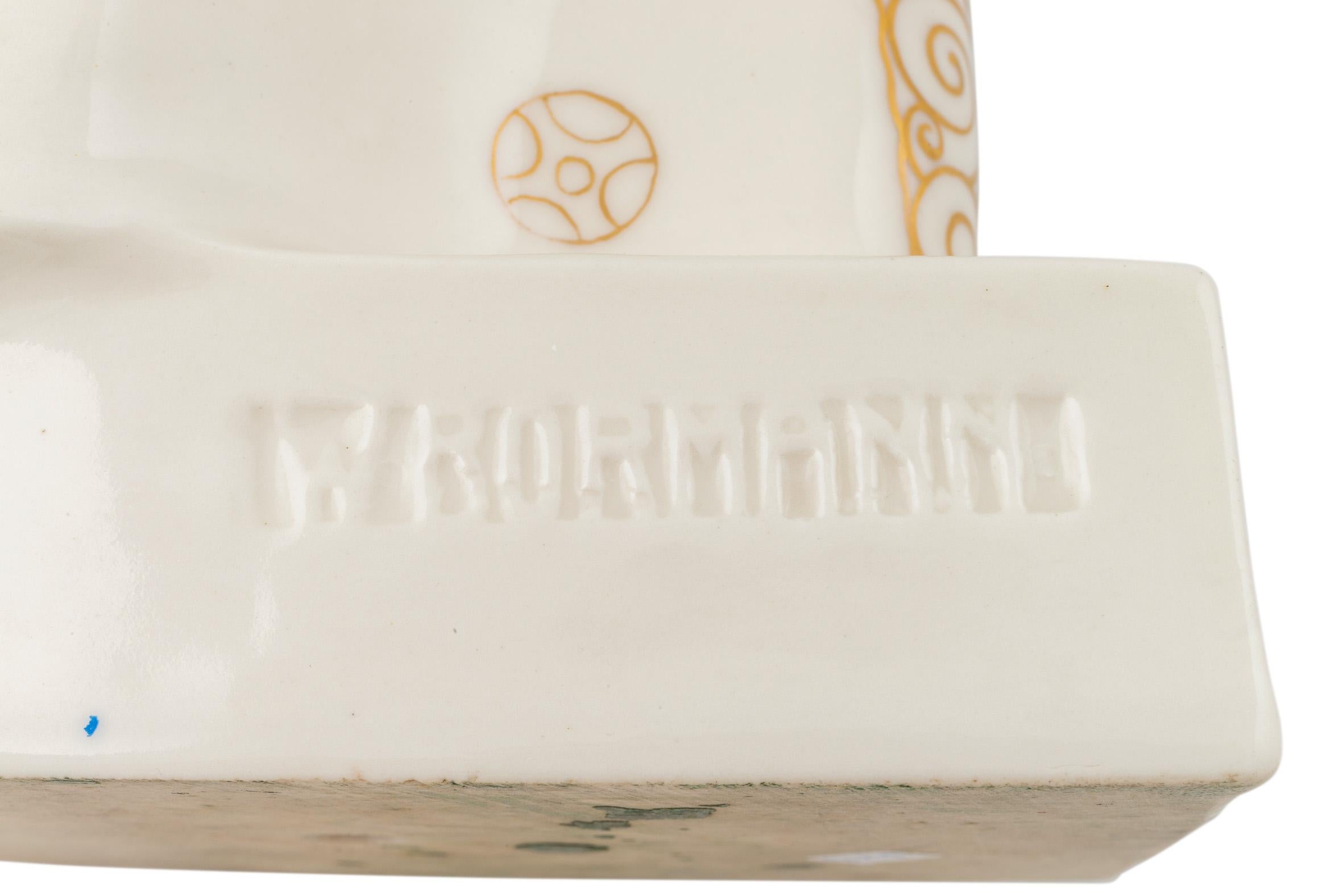 Ceramic sculpture respresenting a Water Carrier - designed by Wilhelm Bormann - manufacture attributed to Ernst Wahliss Wien - Viennese Secession circa 1903 Austrian Art Nouveau - Jugendstil

Wilhelm Bormann studied at the Vienna School of Arts
