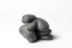 Ceramic Sculpture with Black Glaze Decoration by Tim Orr, circa 1970