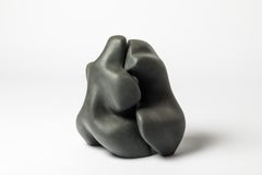 Sculpture en céramique à décor de glaçure noire de Tim Orr, vers 1970