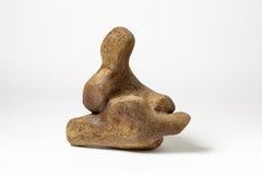 Escultura de cerámica con decoración de esmalte marrón de Tim Orr, 1970