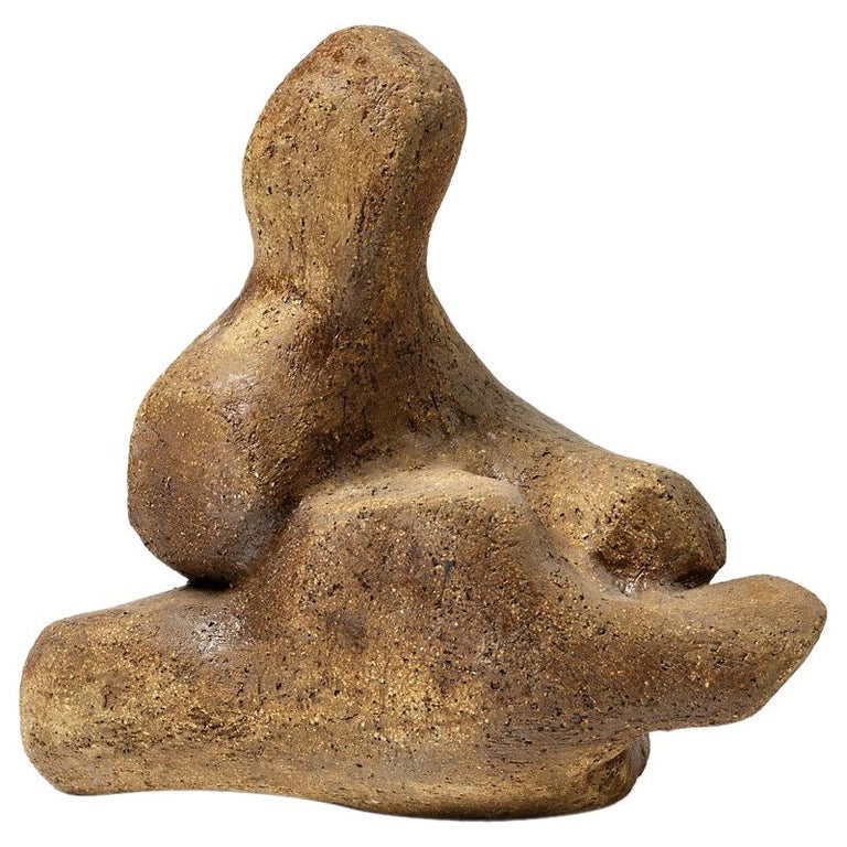 Ceramic Sculpture with Brown Glaze Decoration by Tim Orr, 1970 For Sale