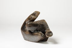 Ceramic Sculpture with Brown Glaze Decoration by Tim Orr, circa 1970