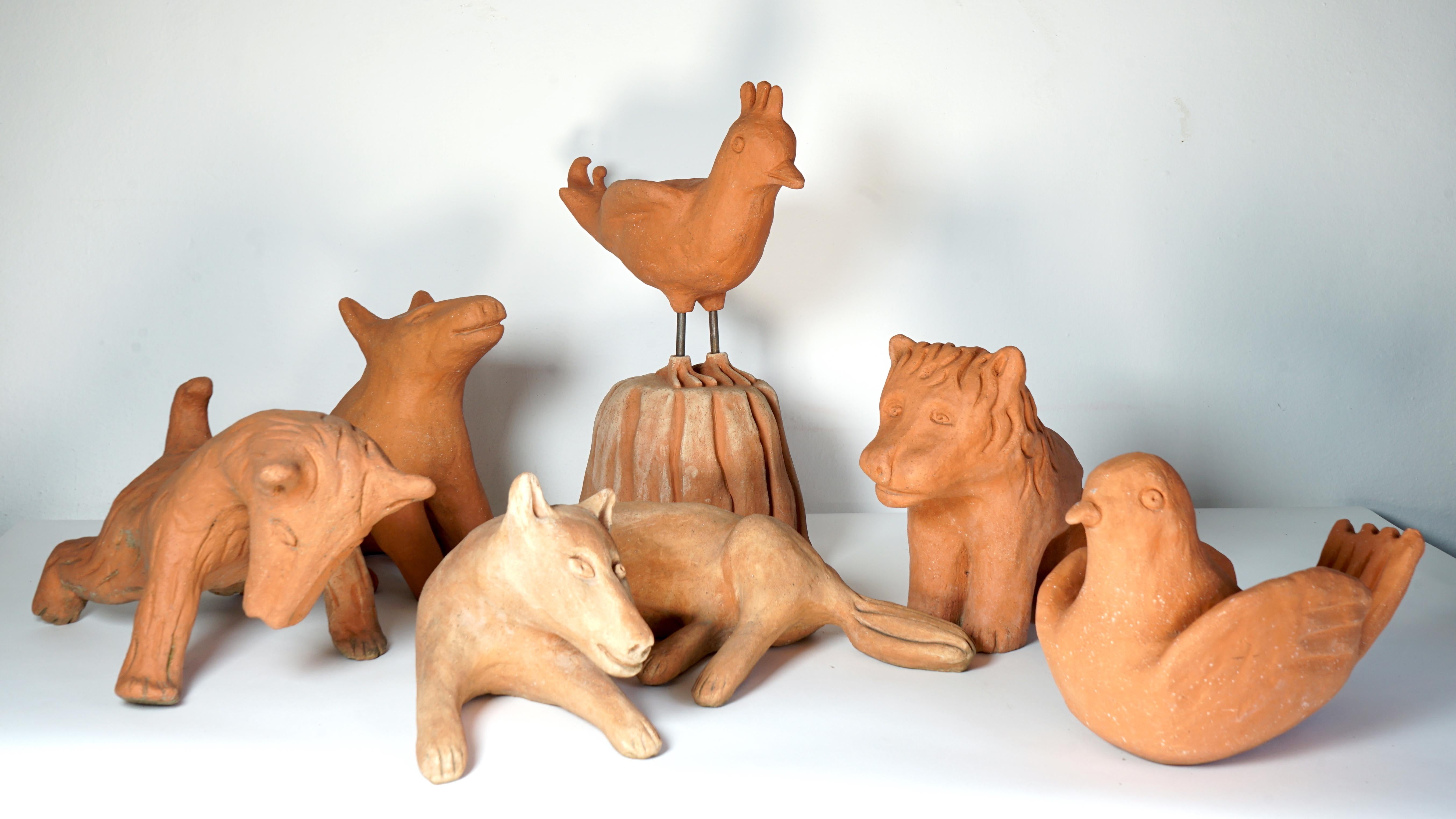 Escultura de cerámica Modelo lobo de Nathalie du Pasquier para Alessio Sarri Editions en venta 2