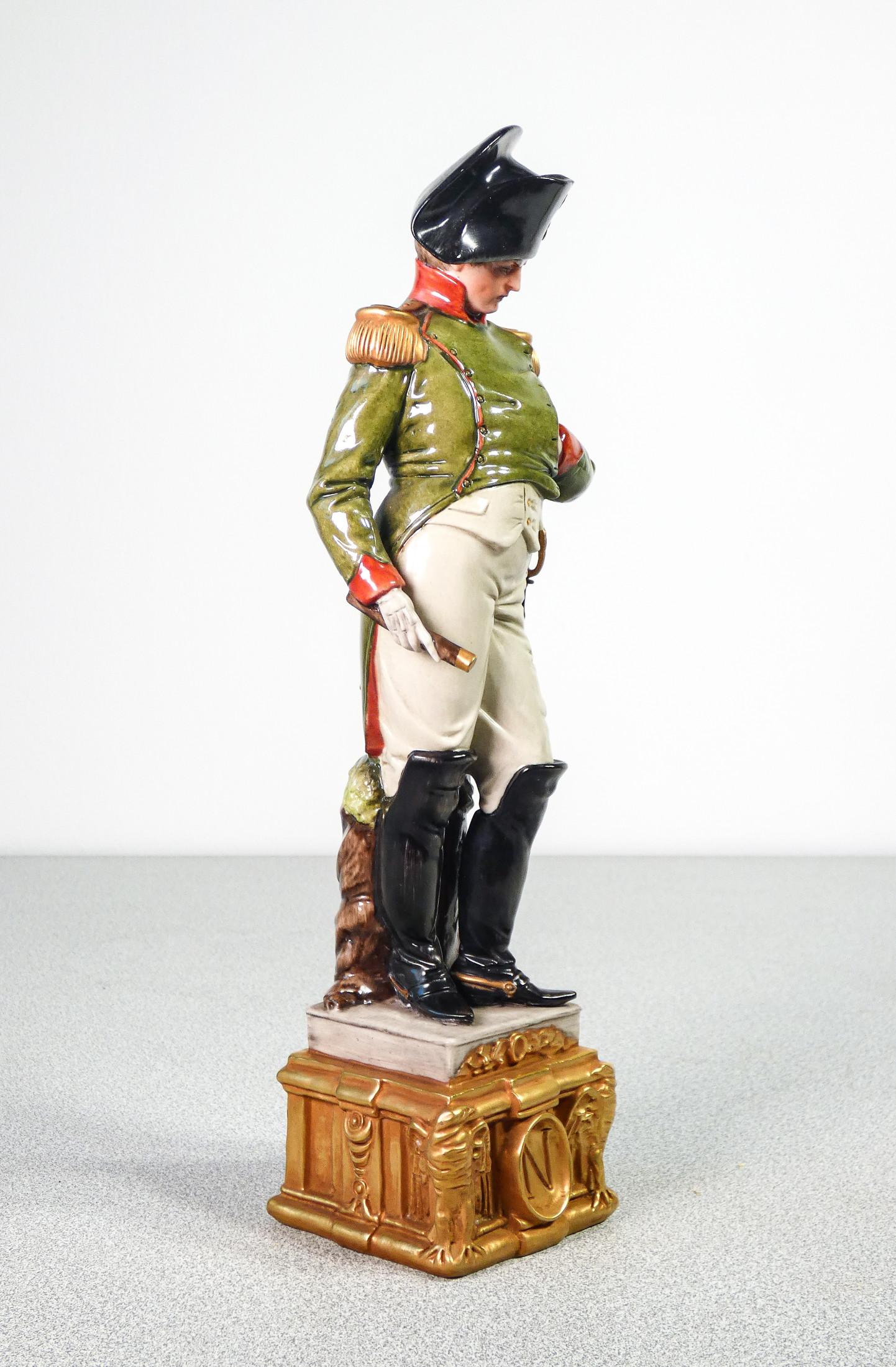 Italian Ceramic Sculptures by Bruno Merli, Napoleon Bonaparte and Josephine, xx Sec