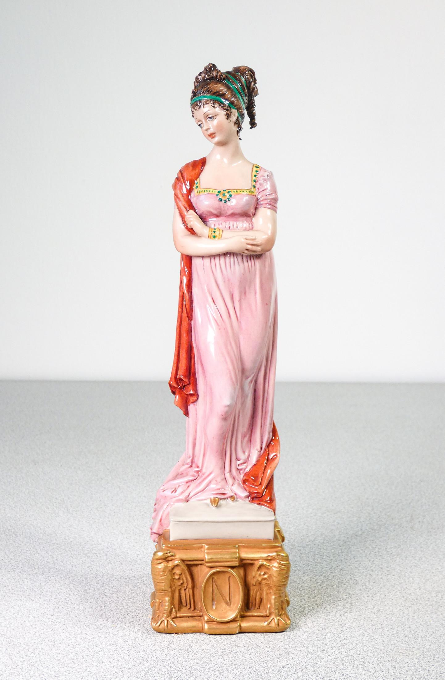 Ceramic Sculptures by Bruno Merli, Napoleon Bonaparte and Josephine, xx Sec In Excellent Condition In Torino, IT