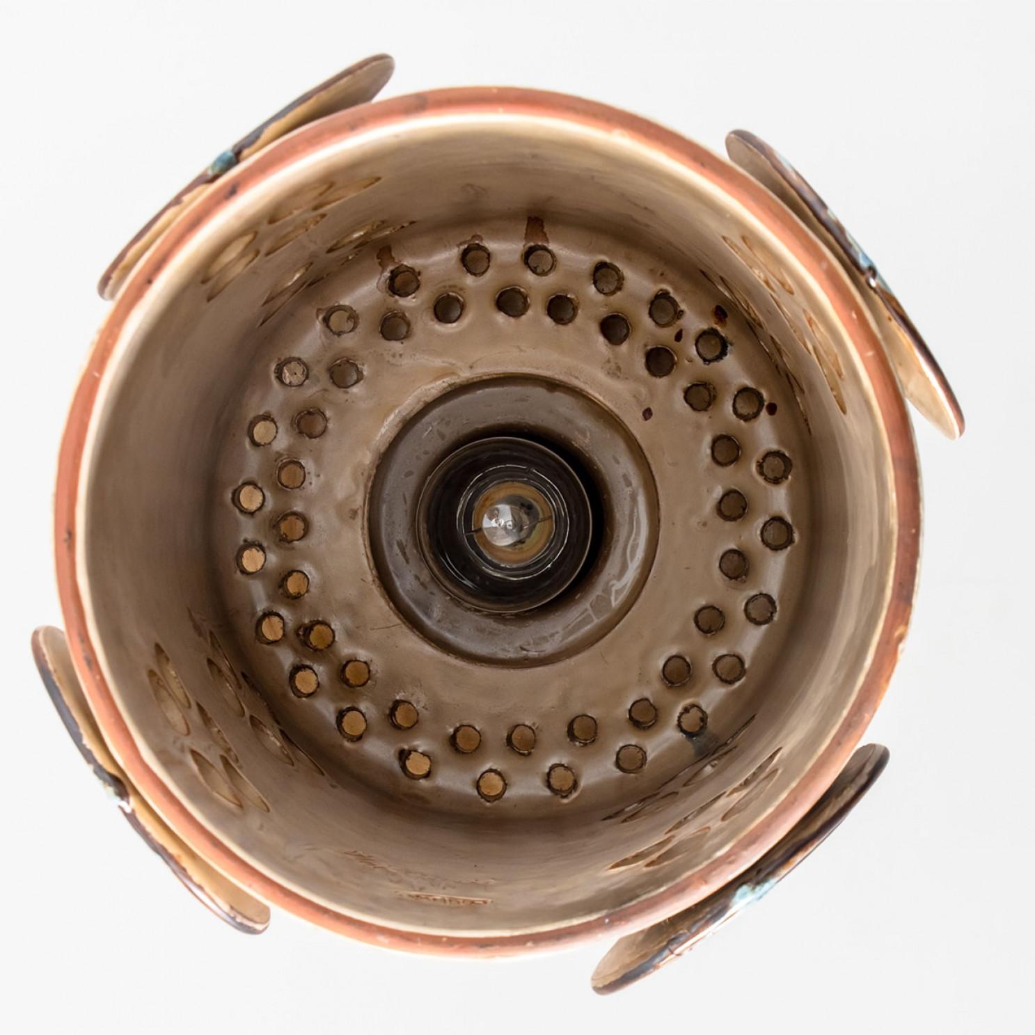 Lámpara colgante de cerámica azul marino, Dinamarca, 1970 Cerámico en venta