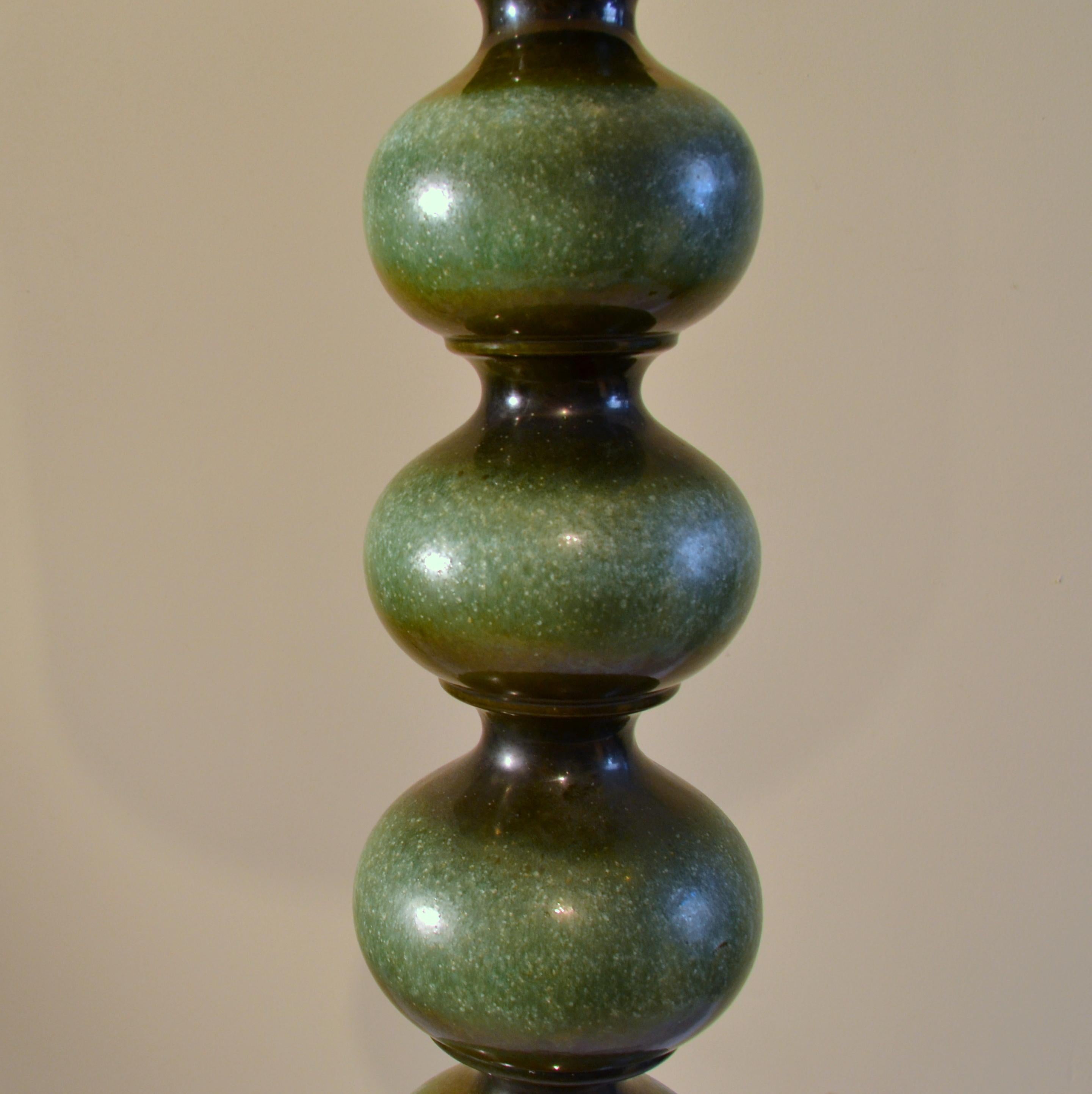 Ceramic Sea-Green Floor Lamp from Kaiser Leuchten, Germany, 1950s at 1stDibs