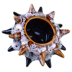 Vintage Ceramic Sea Urchin Vase, Organic Free Form, 1970s 