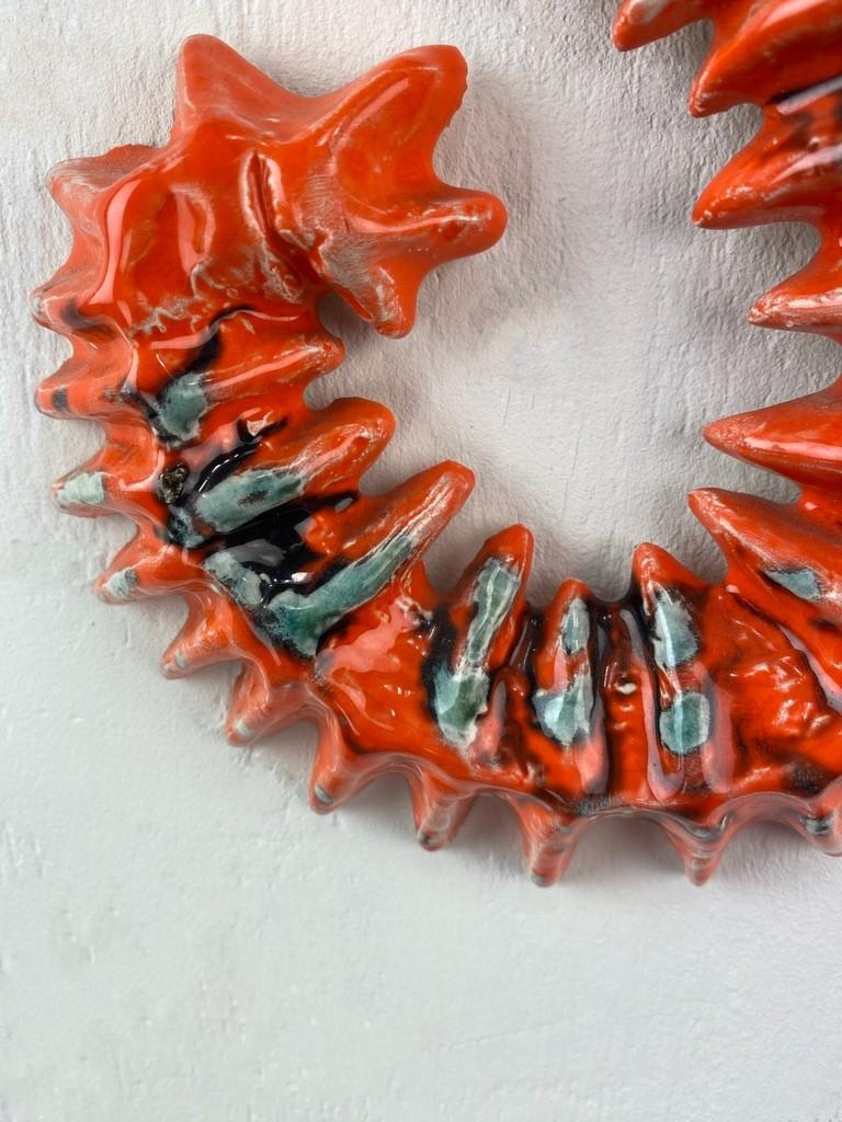 Ceramic Seahorse wall decoration- designer Yann - Amphora Belgium- 1960 1