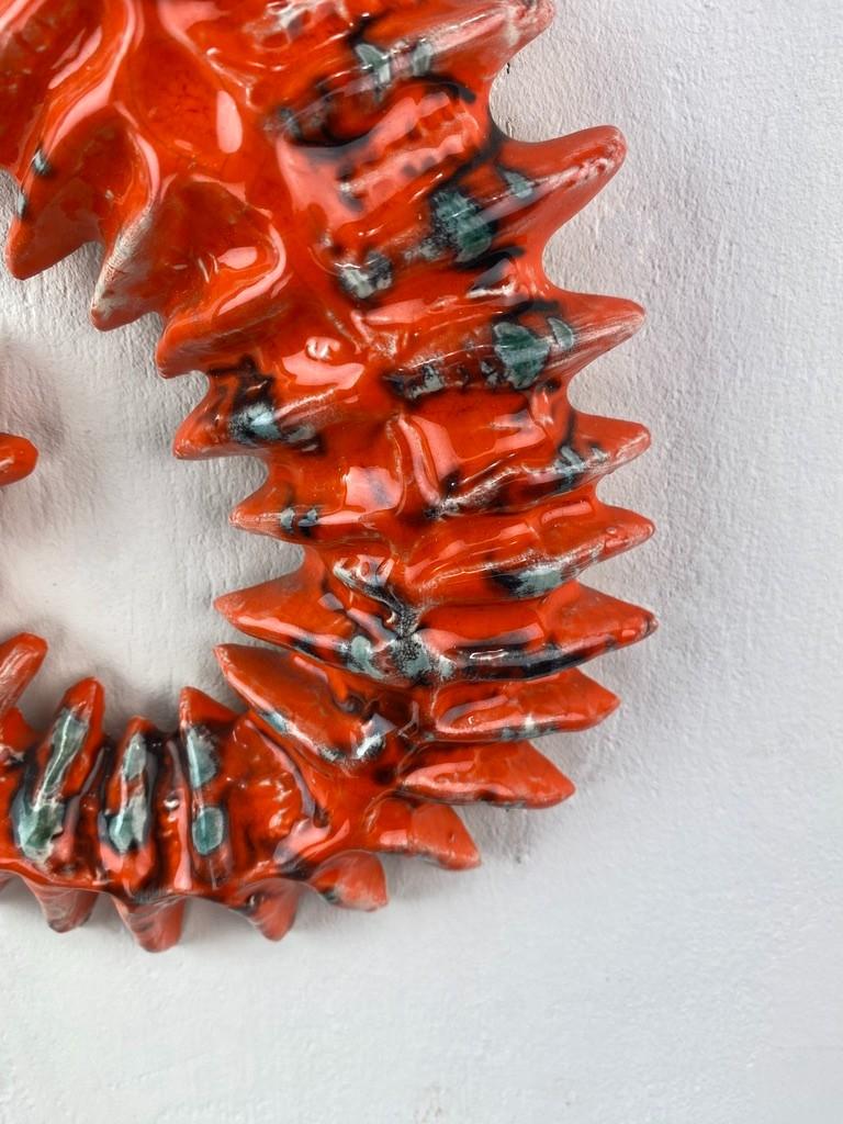 Ceramic Seahorse wall decoration- designer Yann - Amphora Belgium- 1960 2