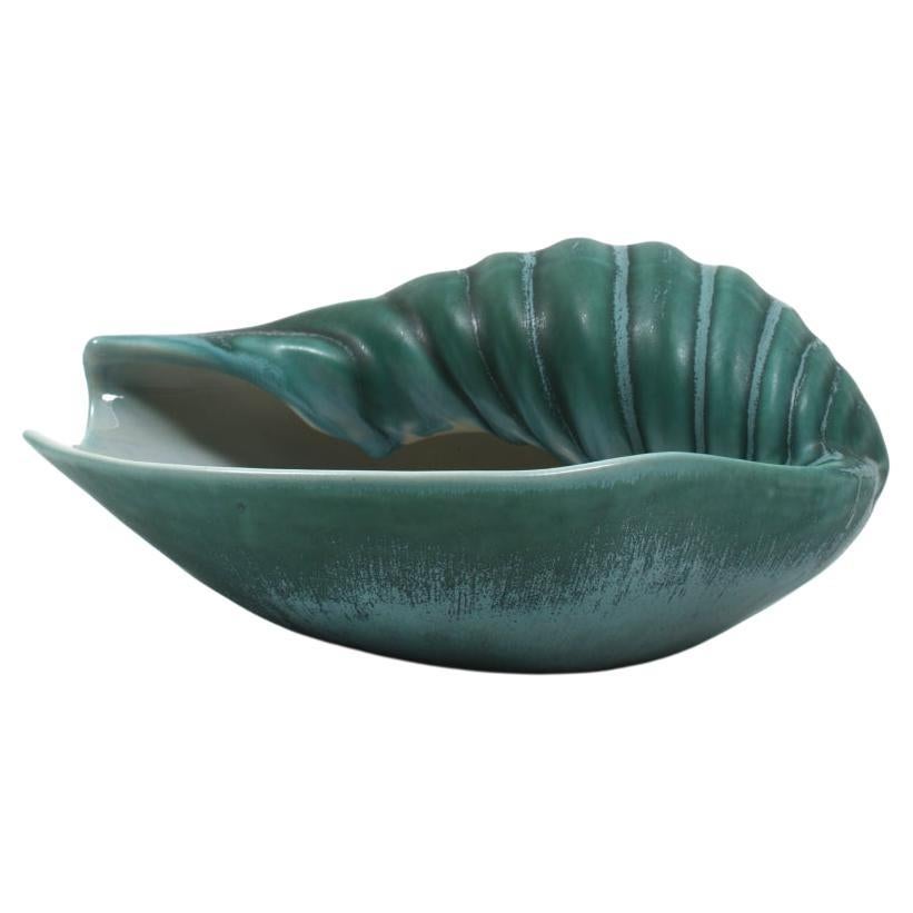 Ceramic Seashell Bowl by Ewald Dahlskog for Bo Fajans, 1939 For Sale