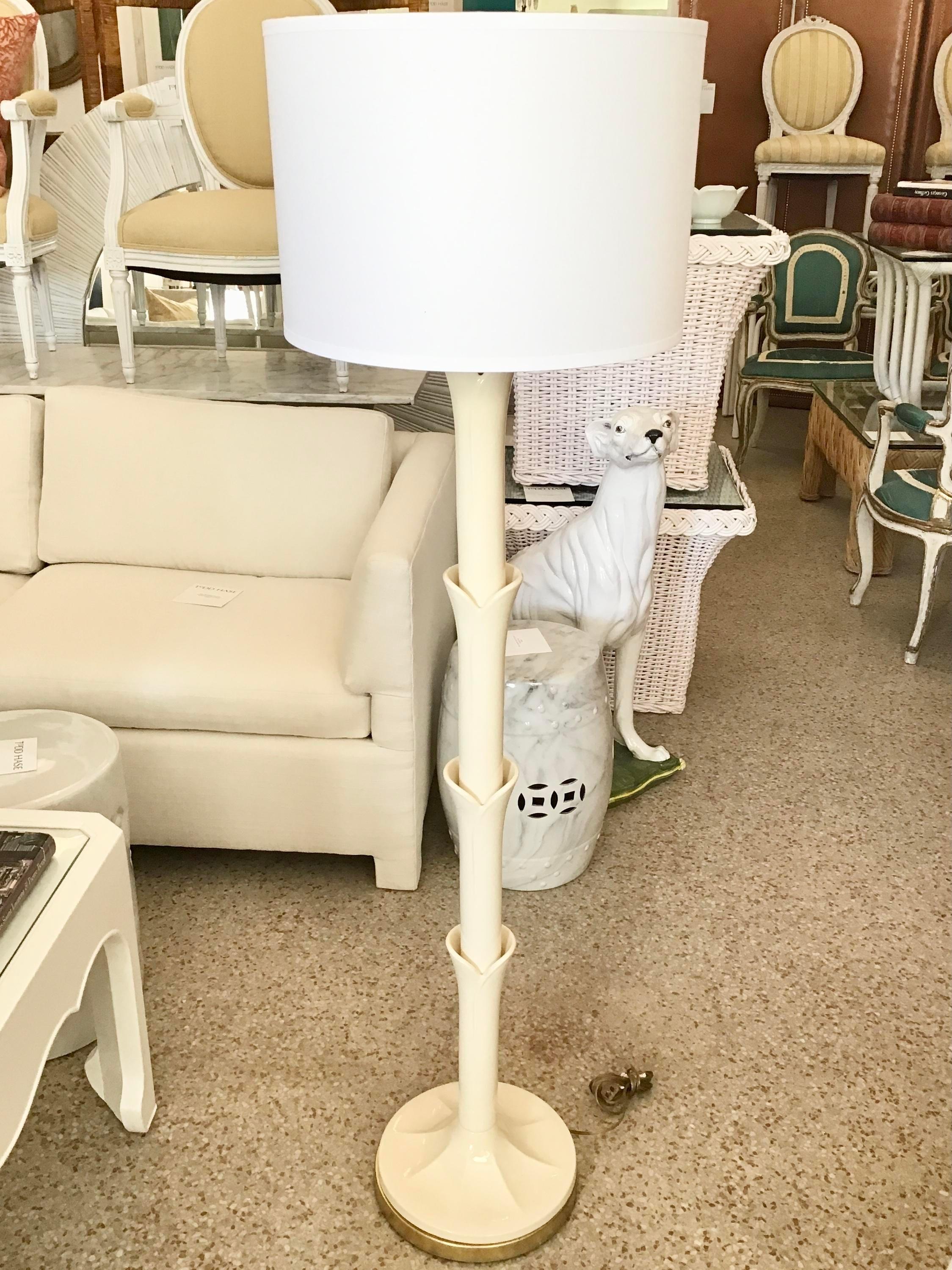 Ceramic Serge Roche Style Floor Lamp In Good Condition In Los Angeles, CA