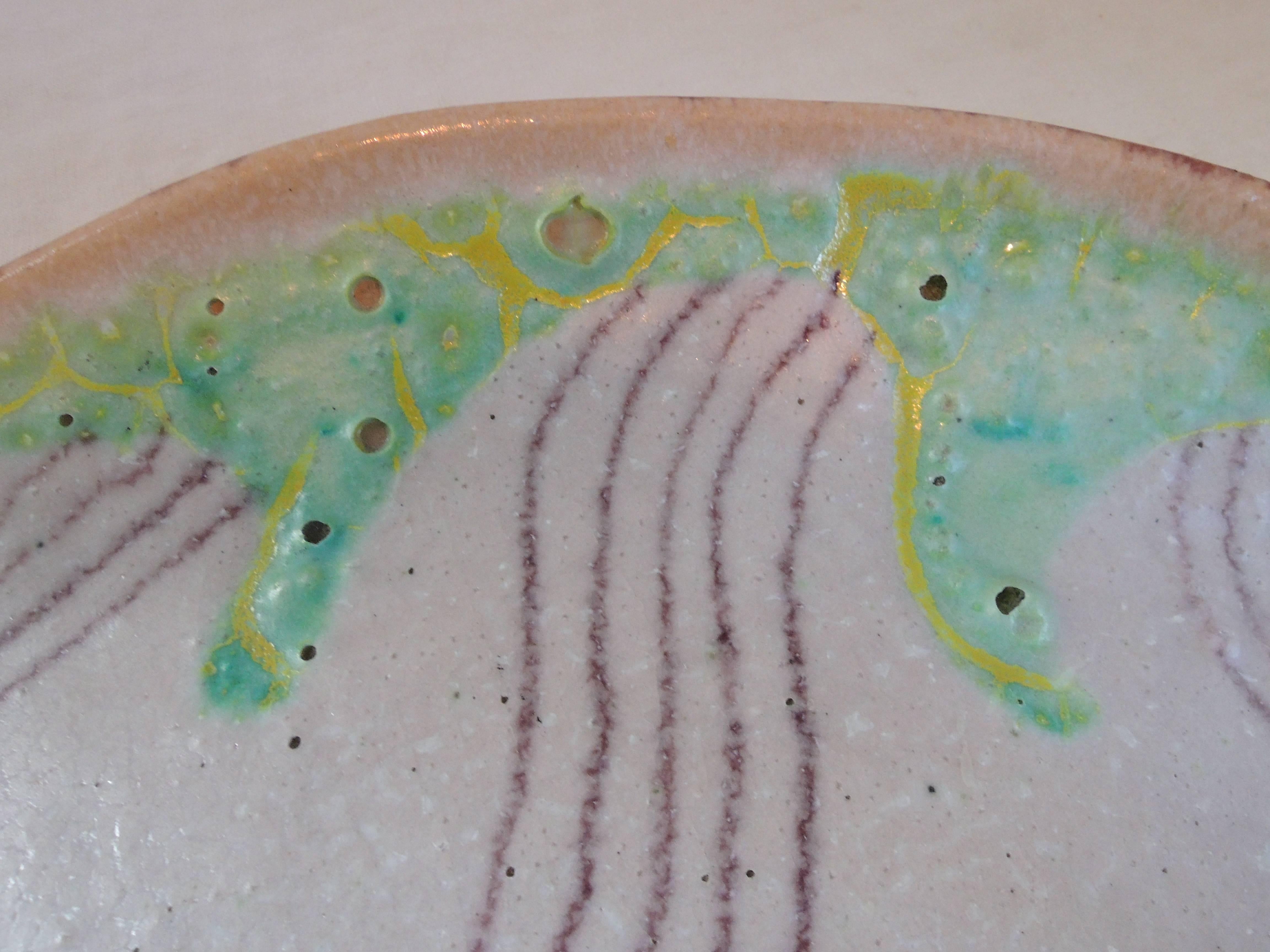 Glazed Ceramic Serving Plate by Gamboni