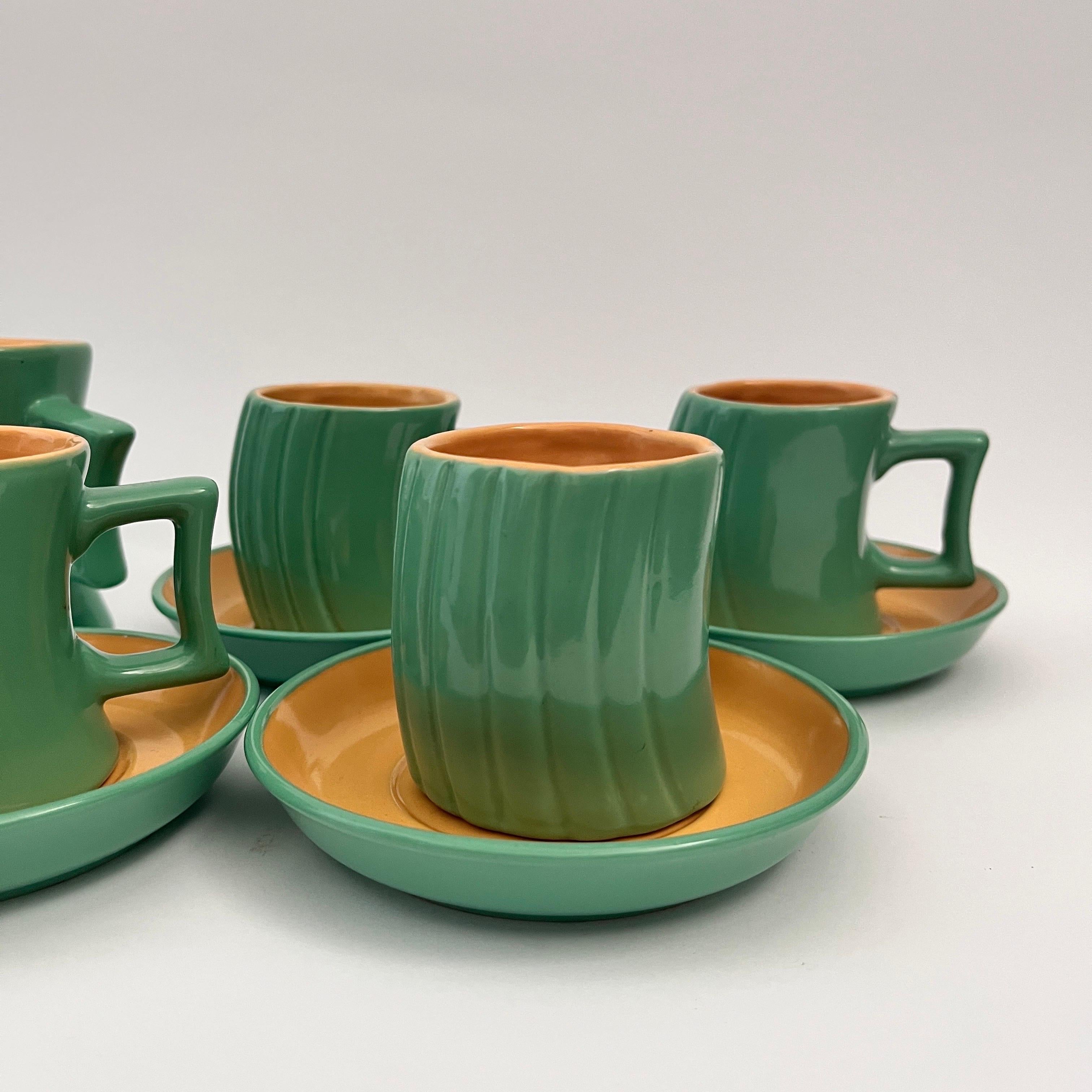 Ceramic set to kakao/tea by Massimo Iosa Ghini for Naj Oleari For Sale 12