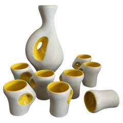 9 piezas de cerámica de Vallauris 1950 André Baud, Derval, Capron, Jouve, Blin