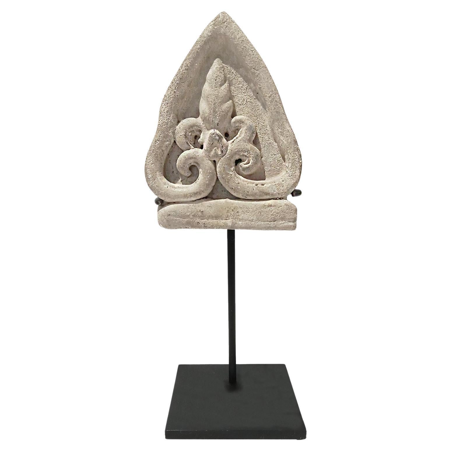 Ceramic Shield Ornament from Thailand, 15th-16th Century For Sale