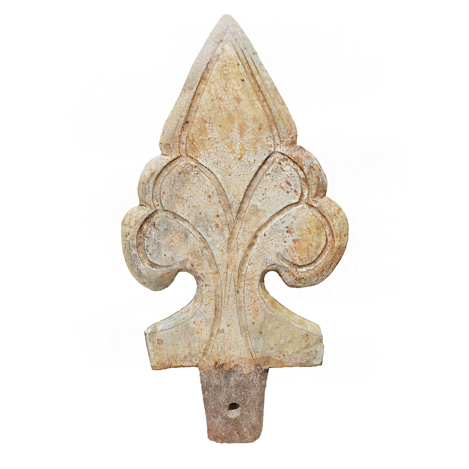 Ceramic Shield Ornament from Thailand, Late 18th Century For Sale 5
