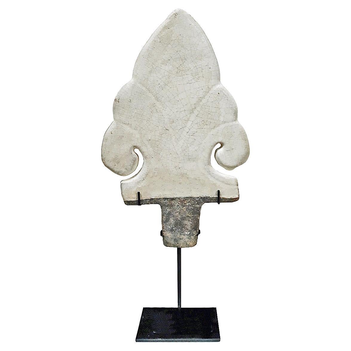 Ceramic Shield Ornament from Thailand, 17th Century