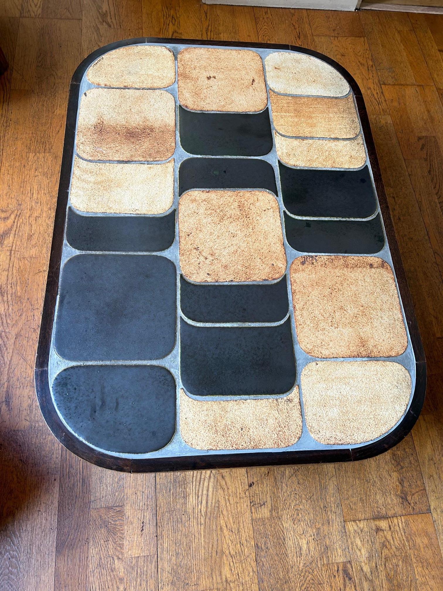French Ceramic Shogun coffee table by Roger Capron, France, 1960's For Sale