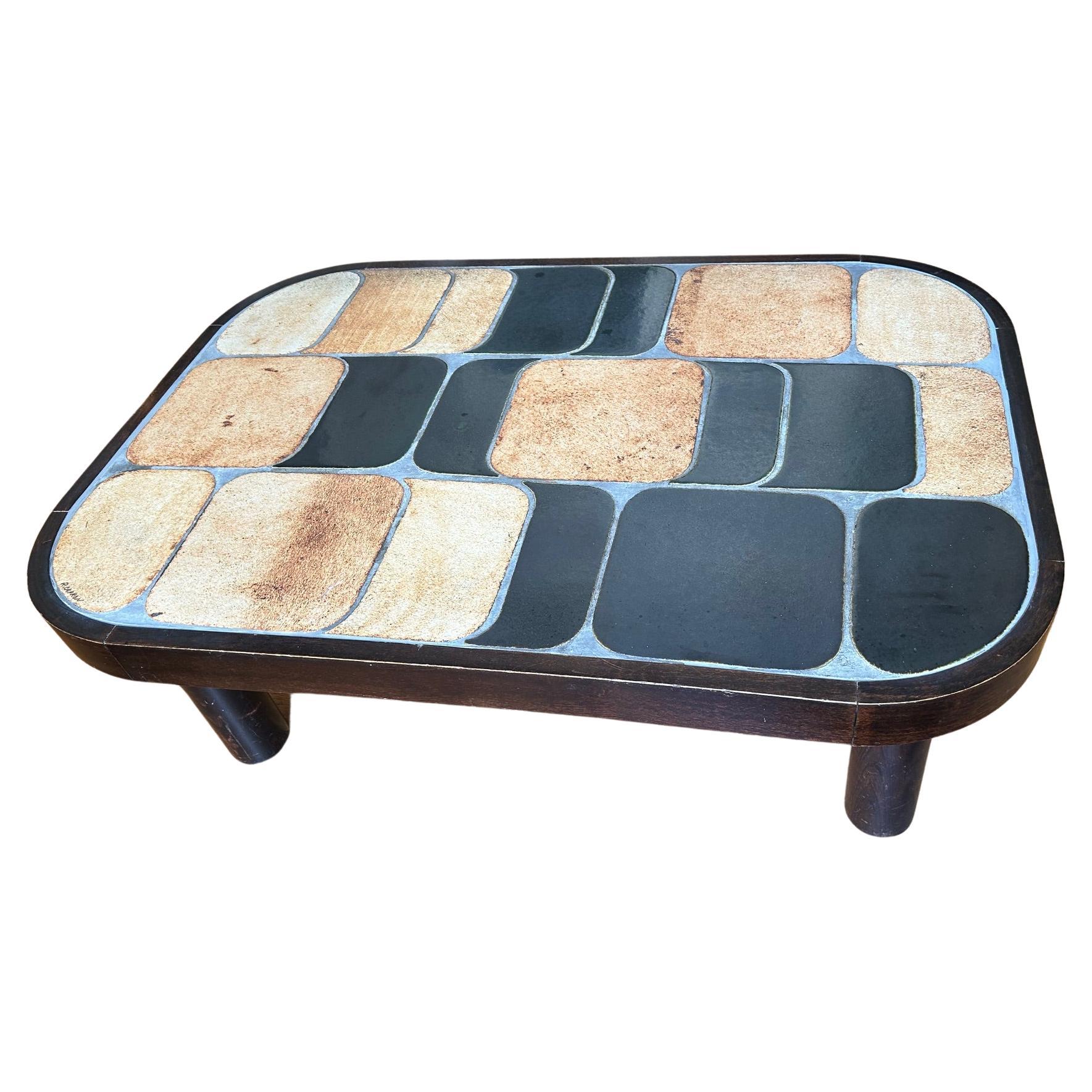 Ceramic Shogun coffee table by Roger Capron, France, 1960's For Sale