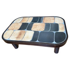 Vintage Ceramic Shogun coffee table by Roger Capron, France, 1960's