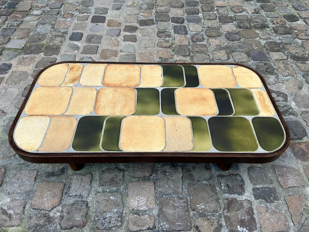 Français Table basse Shogun de Roger Capron, Vallauris, années 1970