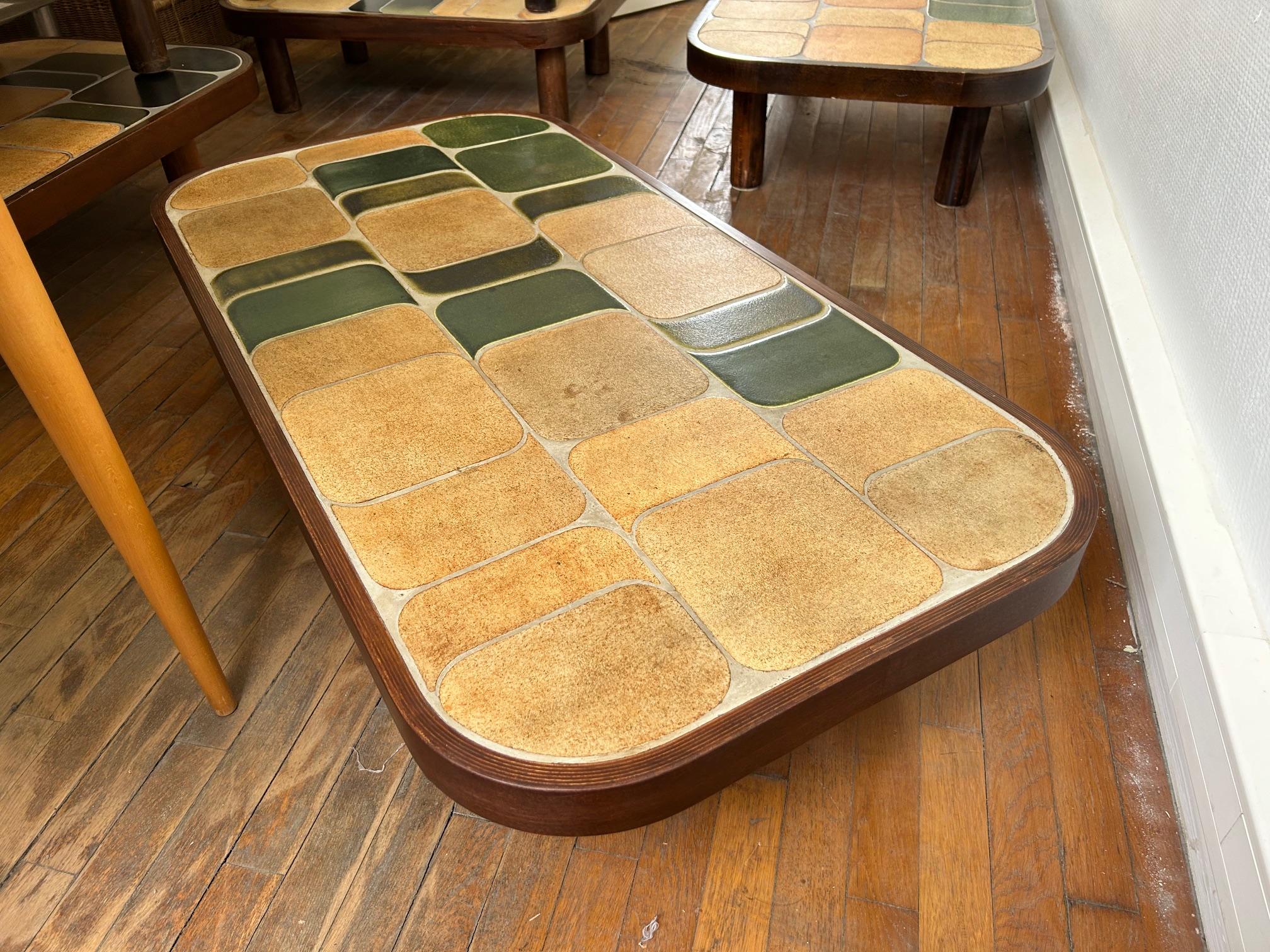 Fin du 20e siècle Table basse Shogun de Roger Capron, Vallauris, années 1970