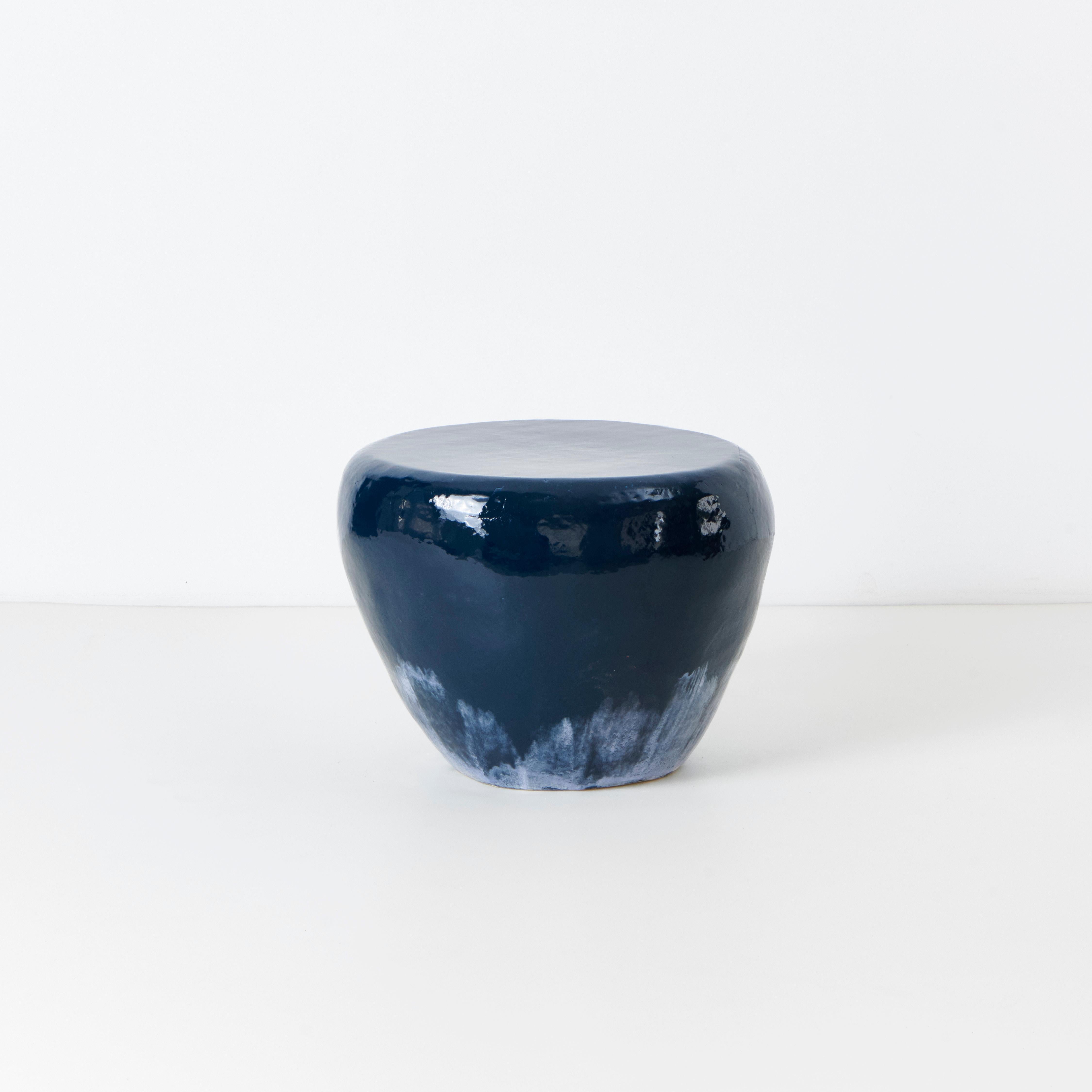 Contemporary Ceramic Side Table custom shape For Sale