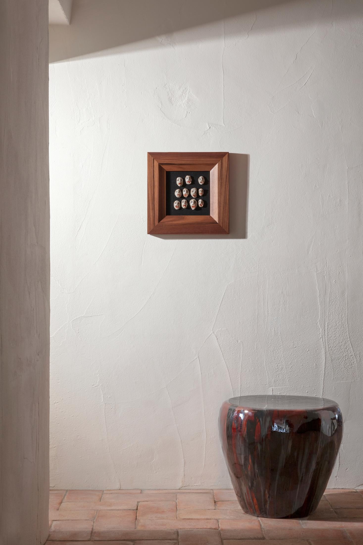 Tavolino in ceramica medio - Toffee bruciato in vendita 4