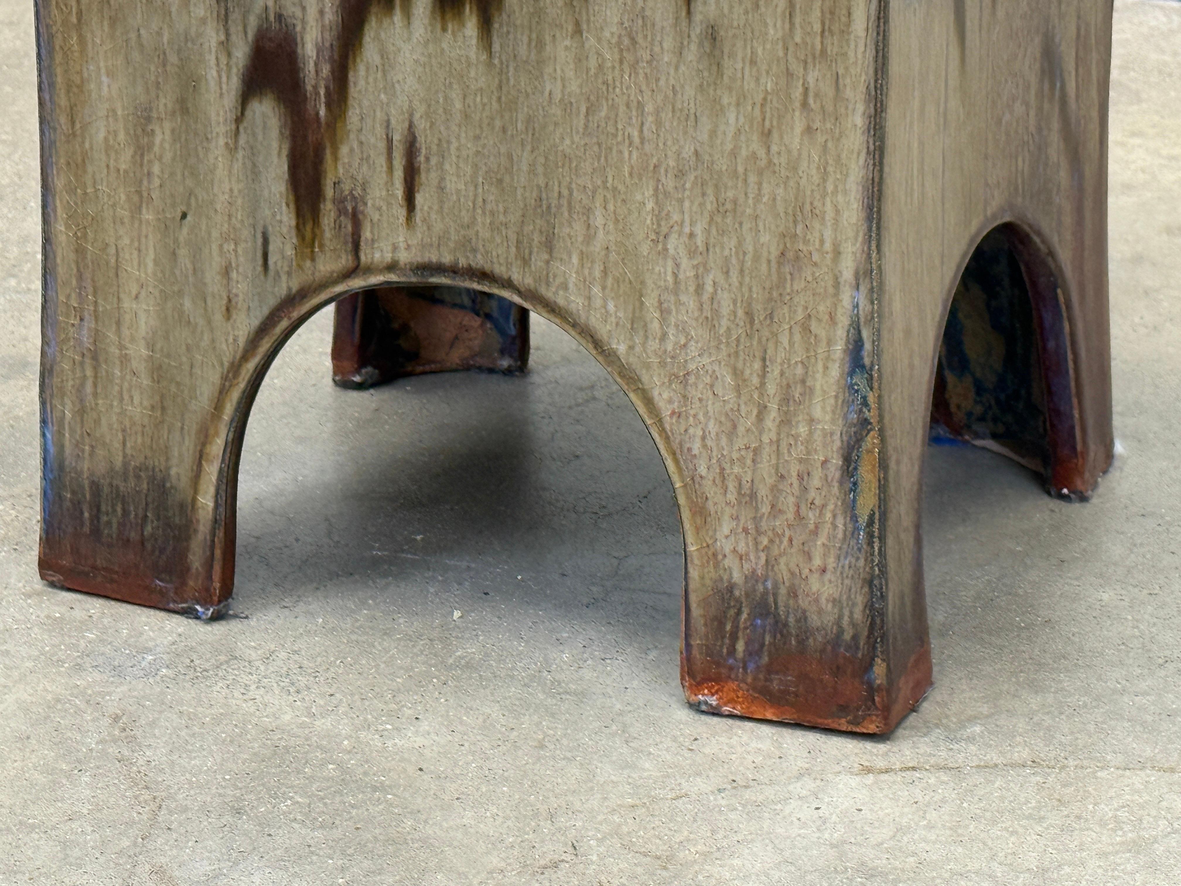 Ceramic Side Table / Stool by Eric O'Leary For Sale 6